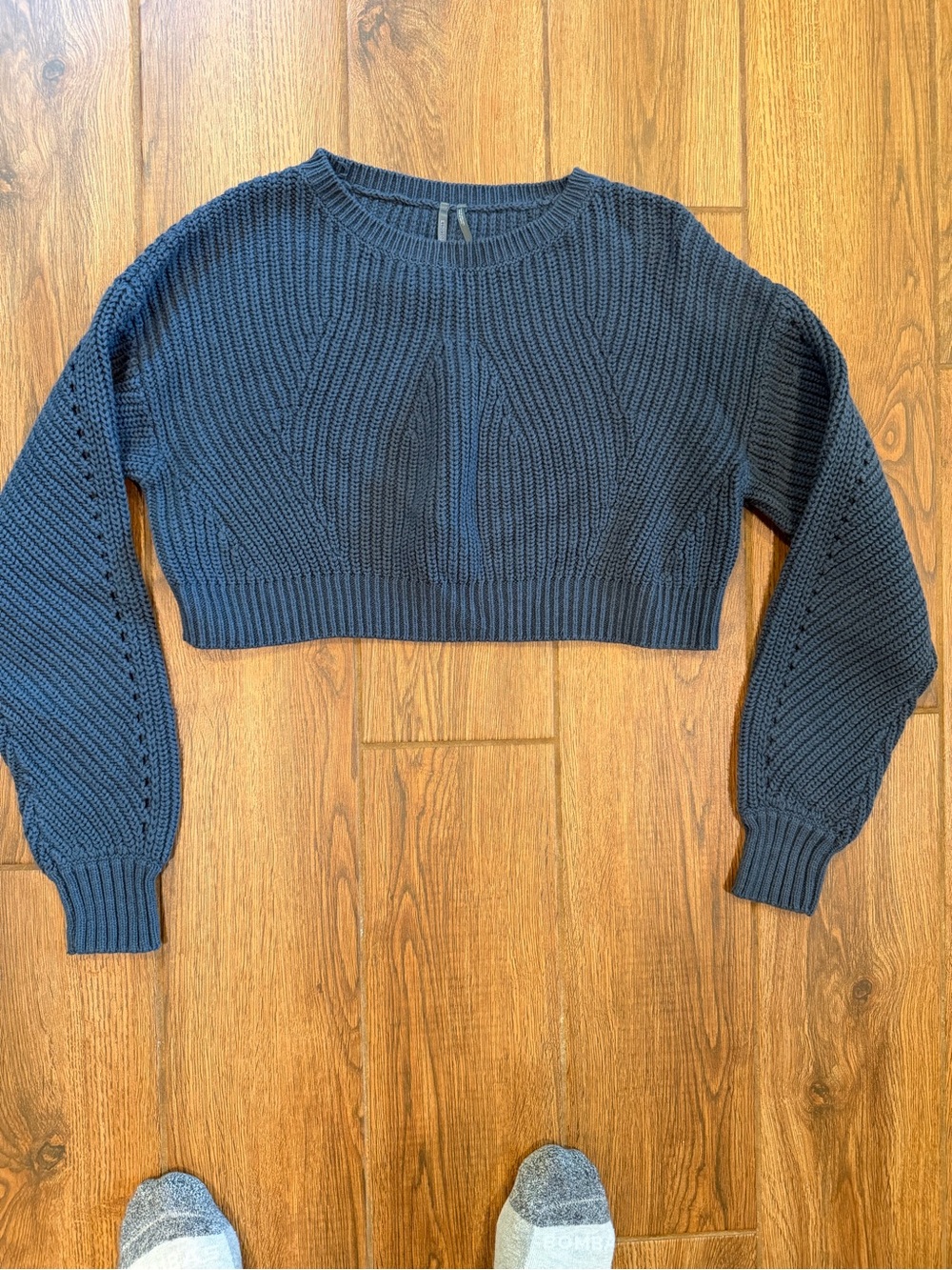 Anthropologie Navy Cropped Crewneck Sweater / women’s XS